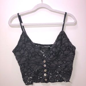 Urban Outfitters Cropped Lace Tank Top